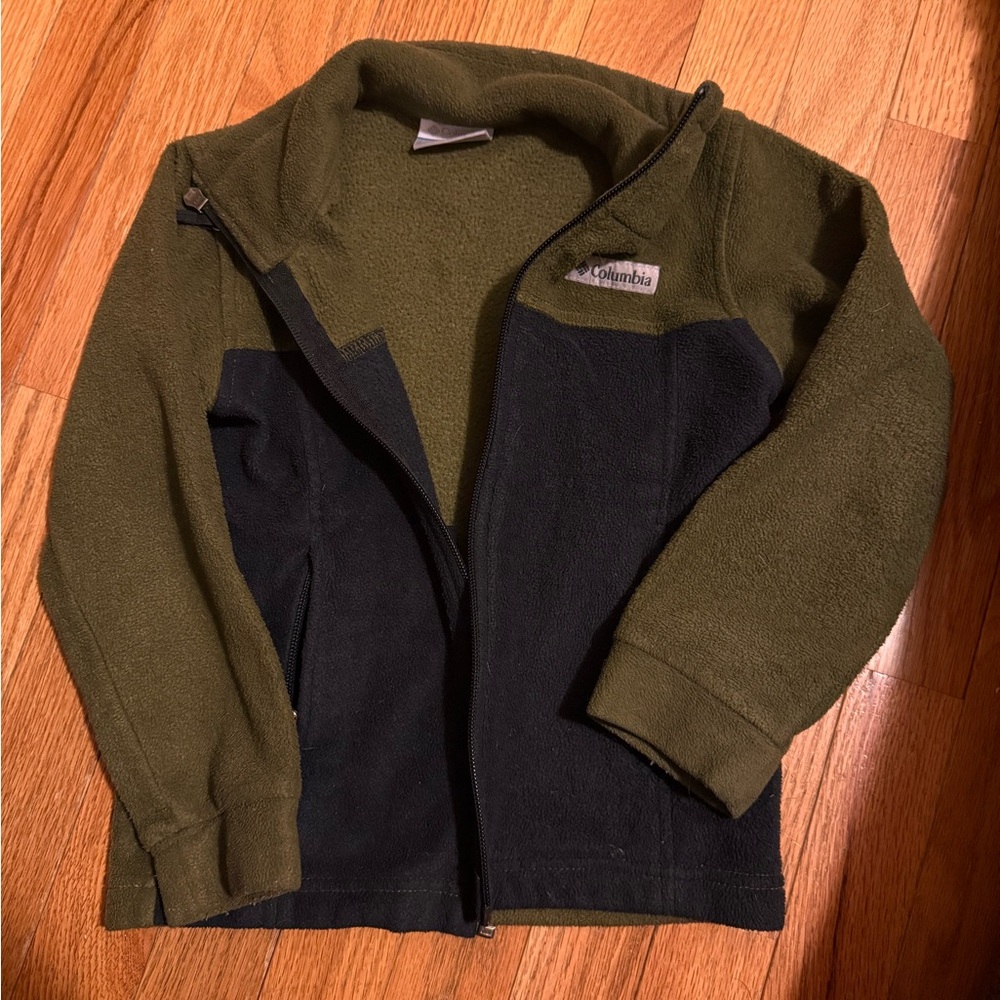 Child’s Columbia Green and Black Fleece Jacket 4-5